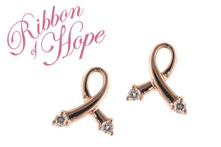 M045-53867: PINK GOLD EARRINGS .07 TW