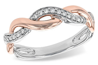 B230-93831: LDS DIA WED RG .10 TW (ROSE & WG)