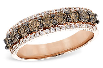 F318-25713: LDS WED RG .80 TW BROWN DIAS 1.00 TW