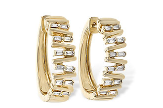 G235-50258: EARR .30 TW BAGUETTE DIAS