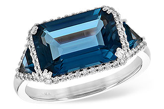 L235-47494: LDS RG 4.60 TW LONDON BLUE TOPAZ 4.82 TGW (12x8MM)